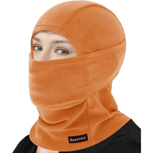 Accessories - Women's Orange Balaclava Ski Mask Warm Windproof Lightweight Winter Face Mask